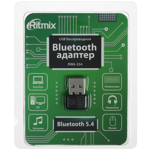 Купить Bluetooth адаптер RITMIX RWA-354  5622611. Характеристики, отзывы и цены в Донецке