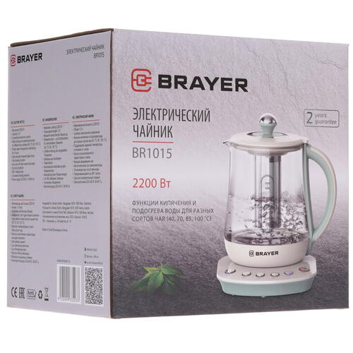 Купить Электрочайник BRAYER BR1015 бежевый  5334238. Характеристики, отзывы и цены в Донецке