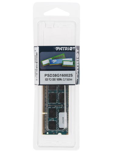Купить Оперативная память SODIMM Patriot Signature [PSD38G16002S] 8 ГБ  1046451. Характеристики, отзывы и цены в Донецке