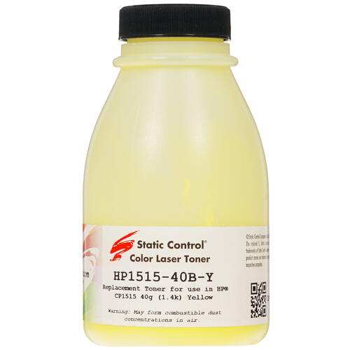 Купить Тонер Static Control HP1515-40B-Y желтый  8159345. Характеристики, отзывы и цены в Донецке