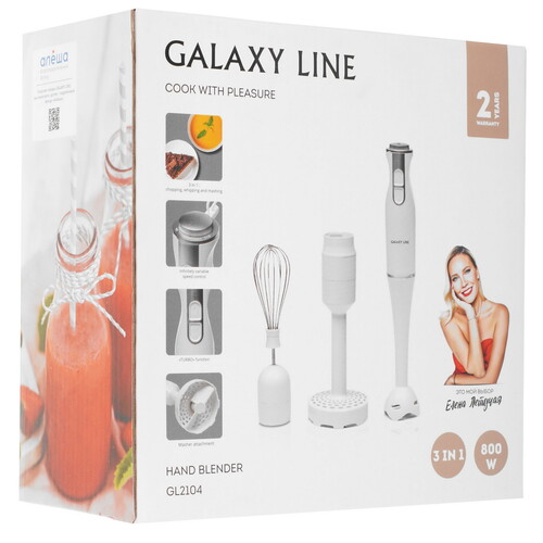 Купить Блендер погружной GALAXY LINE GL 2104 белый  9216698. Характеристики, отзывы и цены в Донецке