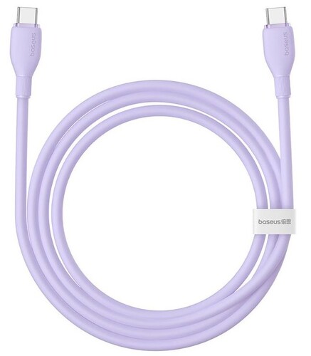 Купить Кабель круглый Baseus USB Type-C - USB Type-C фиолетовый 1 м  5627435. Характеристики, отзывы и цены в Донецке
