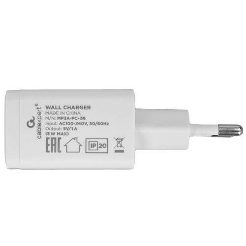 Купить Сетевое зарядное устройство Cablexpert MP3A-PC-56 белый  5480020. Характеристики, отзывы и цены в Донецке