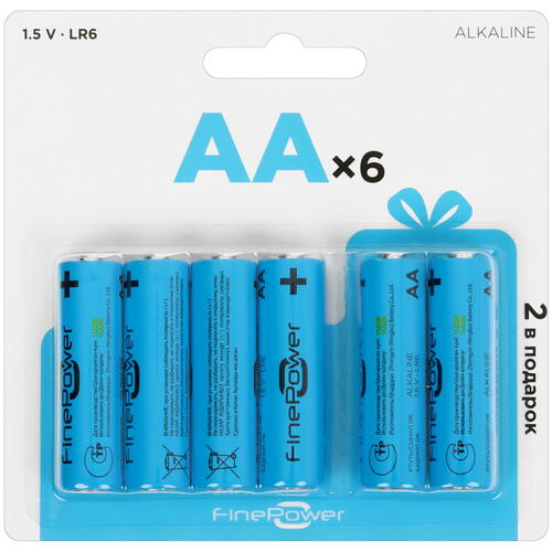 Купить Батарейка FinePower AA / AA (LR6/ER14505/FR6/R6P)  5424866. Характеристики, отзывы и цены в Донецке