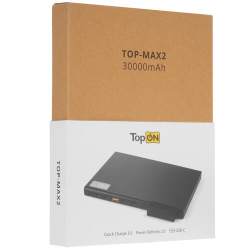 Купить Портативный аккумулятор TopON TOP-MAX2 черный  5401169. Характеристики, отзывы и цены в Донецке