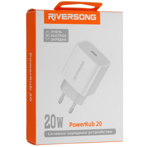 Купить Сетевое зарядное устройство Riversong PowerKub 20 белый  5487653. Характеристики, отзывы и цены в Донецке