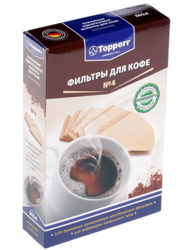 Купить Одноразовые фильтры Topperr 3014 №4 коричневый  6611397. Характеристики, отзывы и цены в Донецке