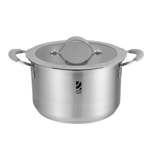 Купить Кастрюля OneTwo Sapphire O3SC50 5 л 22 см серебристый  9204389. Характеристики, отзывы и цены в Донецке