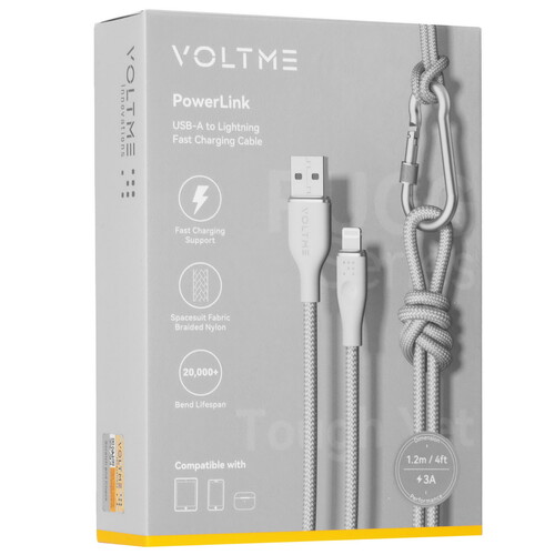 Купить Кабель круглый VOLTME Lightning 8-pin - USB 2.0 Type-A серый 1.2 м  9210954. Характеристики, отзывы и цены в Донецке