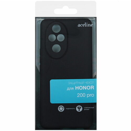 Купить Накладка  Aceline Fresh для HONOR 200 Pro черный  9103951. Характеристики, отзывы и цены в Донецке