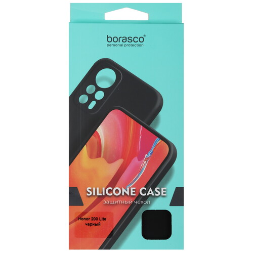 Купить Накладка  BoraSCO Silicone Case для HONOR 200 Lite черный  5470553. Характеристики, отзывы и цены в Донецке