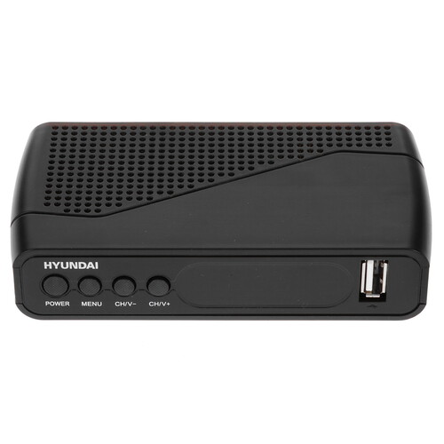 Купить Приставка для цифрового ТВ Hyundai H-DVB500 черный  4858687. Характеристики, отзывы и цены в Донецке