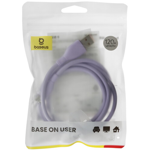 Купить Кабель круглый Baseus USB Type-C - USB 2.0 Type-A фиолетовый 1.2 м  5627453. Характеристики, отзывы и цены в Донецке