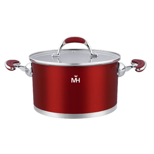 Купить Кастрюля MercuryHaus Turno MC - 1673 6.1 л 24 см красный  9150967. Характеристики, отзывы и цены в Донецке