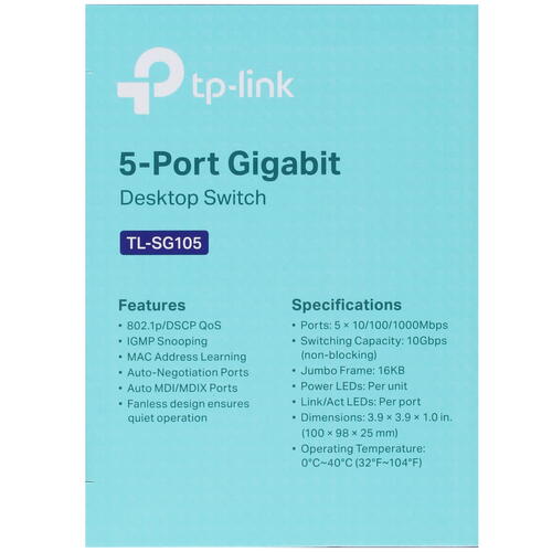 Купить Коммутатор TP-Link TL-SG105  6609865. Характеристики, отзывы и цены в Донецке