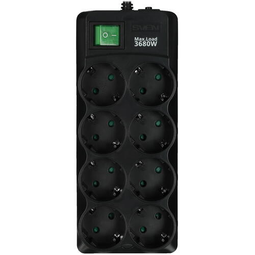 Купить Сетевой фильтр SVEN SF-08E-16 черный  5405813. Характеристики, отзывы и цены в Донецке