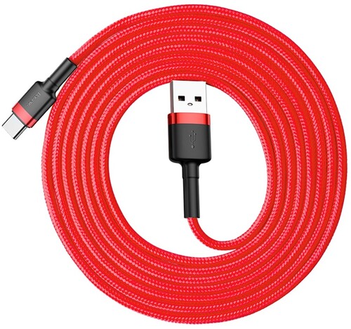 Купить Кабель круглый Baseus USB Type-C - USB 2.0 Type-A красный 2 м  9167113. Характеристики, отзывы и цены в Донецке