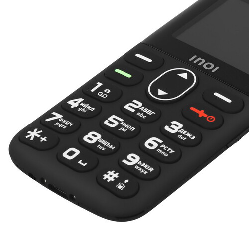 Купить Сотовый телефон INOI 148 Senior 4G черный  9234174. Характеристики, отзывы и цены в Донецке