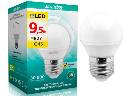 Купить Лампа светодиодная Smartbuy SBL-G45-9_5-30K-E27  9104995. Характеристики, отзывы и цены в Донецке