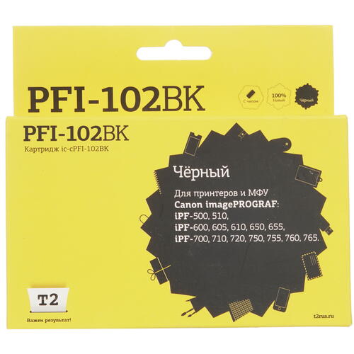 Купить Картридж T2 IC-CPFI-102BK черный  4816533. Характеристики, отзывы и цены в Донецке