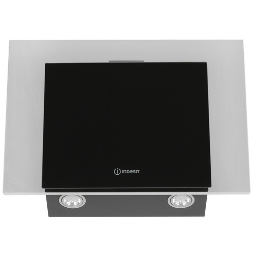 Купить Вытяжка наклонная Indesit IHVP 6.4 LL K черный/серебристый  8128182. Характеристики, отзывы и цены в Донецке