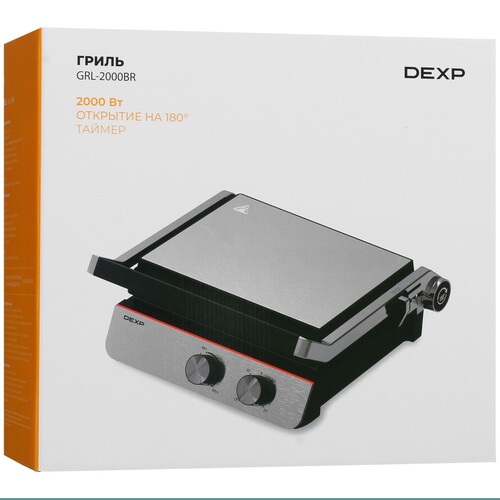 Купить Гриль DEXP GRL-2000BR серебристый  5409523. Характеристики, отзывы и цены в Донецке
