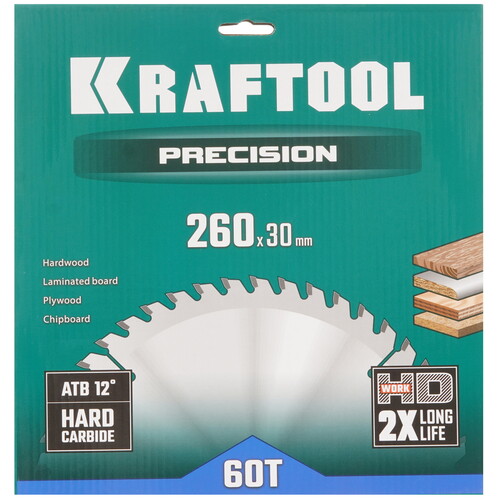 Купить Диск пильный KRAFTOOL 36952-260-30  9108014. Характеристики, отзывы и цены в Донецке