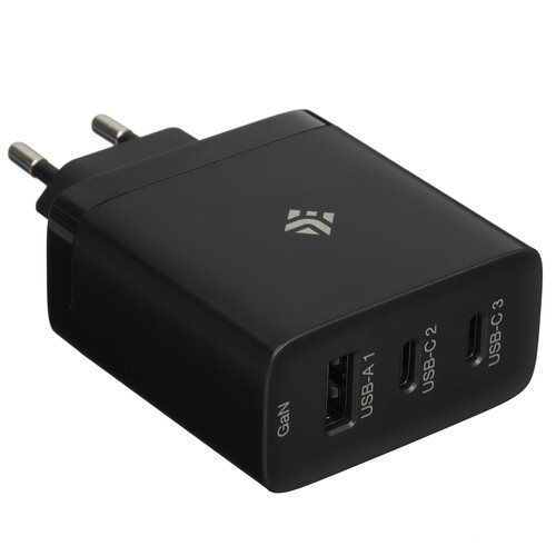 Купить Сетевое зарядное устройство DEXP GaN CB65ACC-2 черный  9149678. Характеристики, отзывы и цены в Донецке