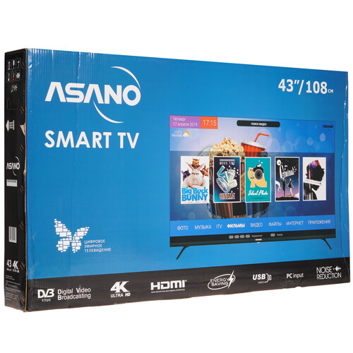 Купить 43" (108 см) Телевизор Asano 43LU5000T черный  9184576. Характеристики, отзывы и цены в Донецке