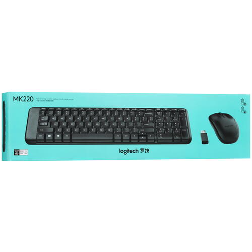 Купить Клавиатура+мышь беспроводная   Logitech MK220 черный  5442422. Характеристики, отзывы и цены в Донецке