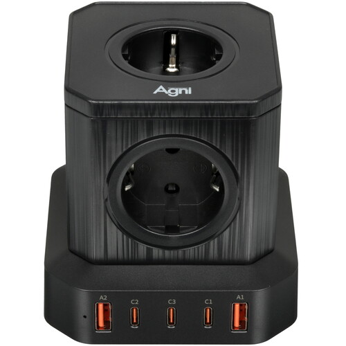 Купить Сетевой фильтр AGNI TP-VE5U5E-C черный  9289268. Характеристики, отзывы и цены в Донецке