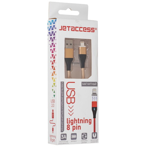 Купить Кабель круглый JETACCESS Lightning 8-pin - USB 2.0 Type-A золотистый 1 м  5617832. Характеристики, отзывы и цены в Донецке
