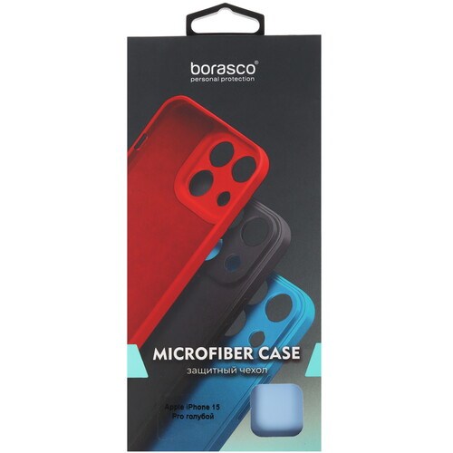 Купить Накладка  BoraSCO Microfiber Case для Apple iPhone 15 Pro голубой  5498896. Характеристики, отзывы и цены в Донецке