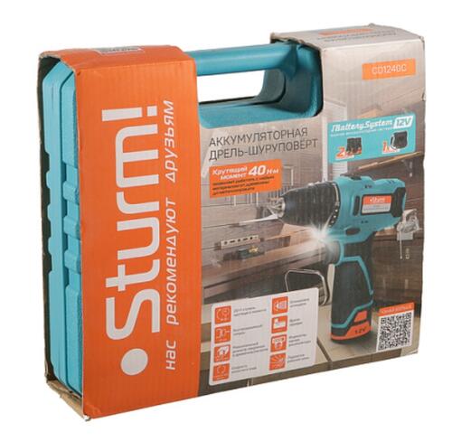 Купить Дрель-шуруповерт Sturm! CD1240C 1BatterySystem 12V  5451833. Характеристики, отзывы и цены в Донецке