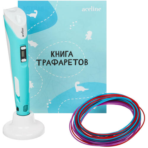 Купить 3D-ручка с пластиком Aceline RP101B  голубой  9044531. Характеристики, отзывы и цены в Донецке