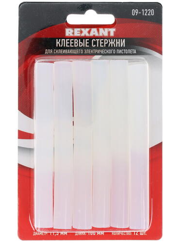 Купить Стержни клеевые Rexant 09-1220 белый  1142863. Характеристики, отзывы и цены в Донецке