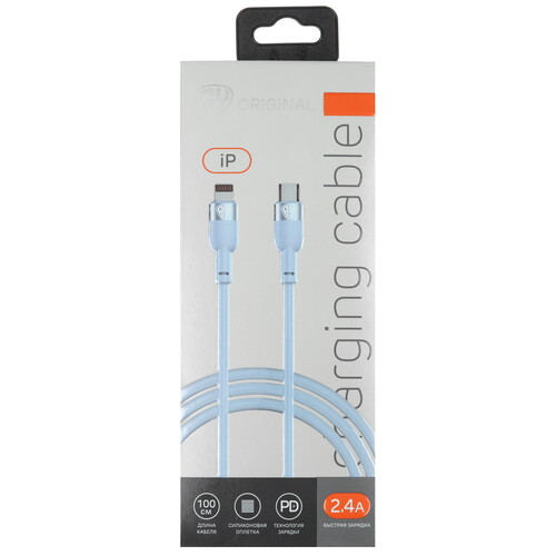 Купить Кабель круглый BY Lightning 8-pin - USB Type-C голубой 1 м  5482124. Характеристики, отзывы и цены в Донецке