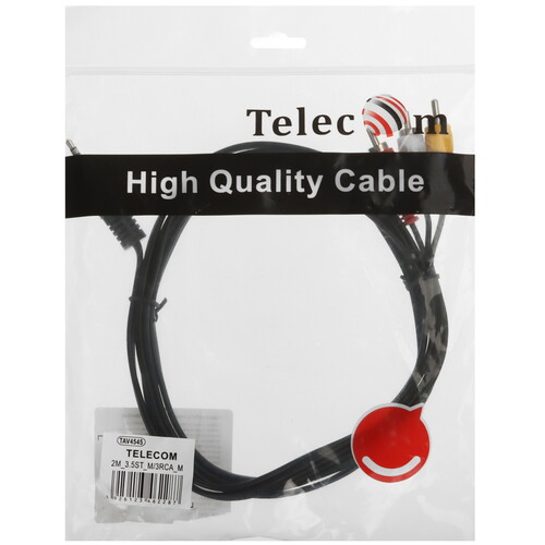 Купить Кабель   Telecom 3.5 mm jack - RCA x3 черный  5471367. Характеристики, отзывы и цены в Донецке