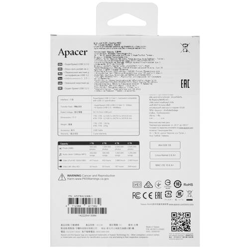 Купить 2 ТБ Внешний HDD Apacer AC236  5054336. Характеристики, отзывы и цены в Донецке