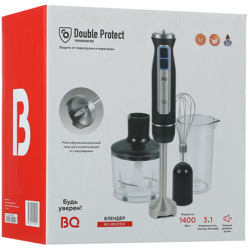 Купить Блендер погружной BQ HB1233SS черный  5356069. Характеристики, отзывы и цены в Донецке