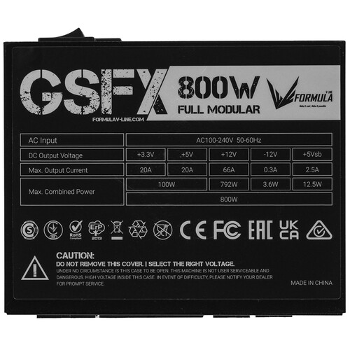 Купить Блок питания Formula GSFX-800 [GSFX-800W] черный  5614577. Характеристики, отзывы и цены в Донецке