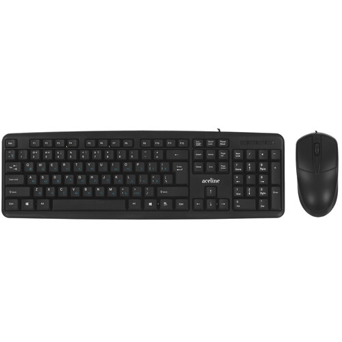 Купить Клавиатура+мышь  проводная  Aceline KM-1208U черный  5621612. Характеристики, отзывы и цены в Донецке