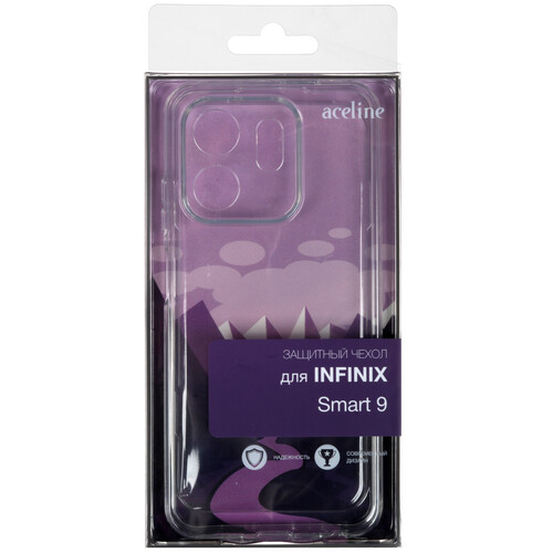 Купить Накладка  Aceline Silicone для Infinix SMART 9 прозрачный  5487877. Характеристики, отзывы и цены в Донецке
