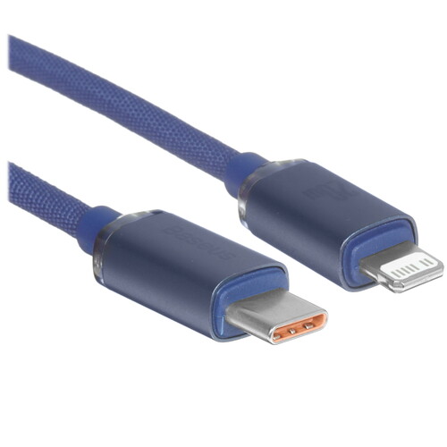 Купить Кабель круглый Baseus Lightning 8-pin - USB Type-C синий 2 м  5627609. Характеристики, отзывы и цены в Донецке
