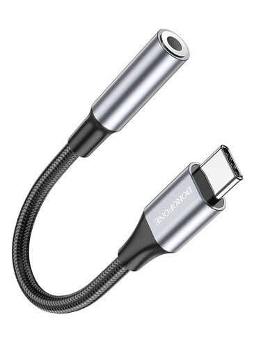 Купить Кабель   Borofone USB Type-C - jack 3.5 мм серый  5474907. Характеристики, отзывы и цены в Донецке