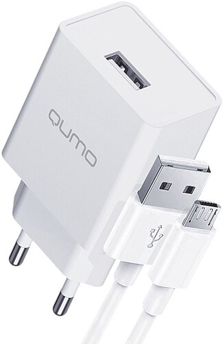 Купить Сетевое зарядное устройство QUMO Energy Light 0103 белый  5627898. Характеристики, отзывы и цены в Донецке