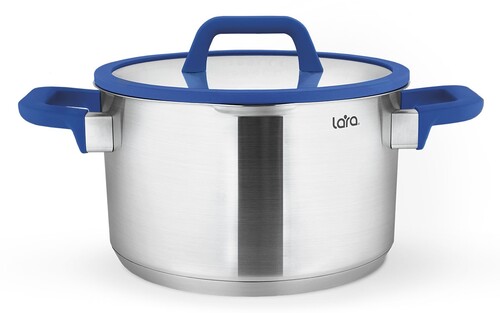 Купить Кастрюля Lara Сапфир LR02-794 6.2 л 24 см серебристый  5451807. Характеристики, отзывы и цены в Донецке