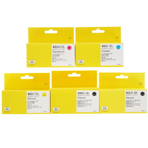 Купить Набор картриджей T2 IC-CCLI-451XL_MP голубой, желтый, пурпурный, черный  9115299. Характеристики, отзывы и цены в Донецке