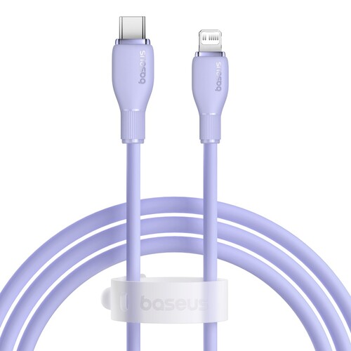 Купить Кабель круглый Baseus Lightning 8-pin - USB Type-C фиолетовый 1.2 м  9260752. Характеристики, отзывы и цены в Донецке