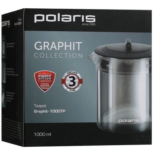 Купить Чайник заварочный Polaris Graphit-1000TP серый  5435579. Характеристики, отзывы и цены в Донецке